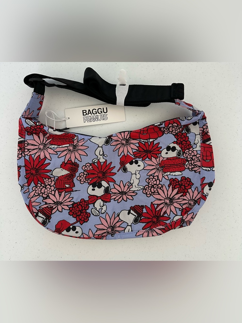Baggu Medium Crescent - Floral Snoopy